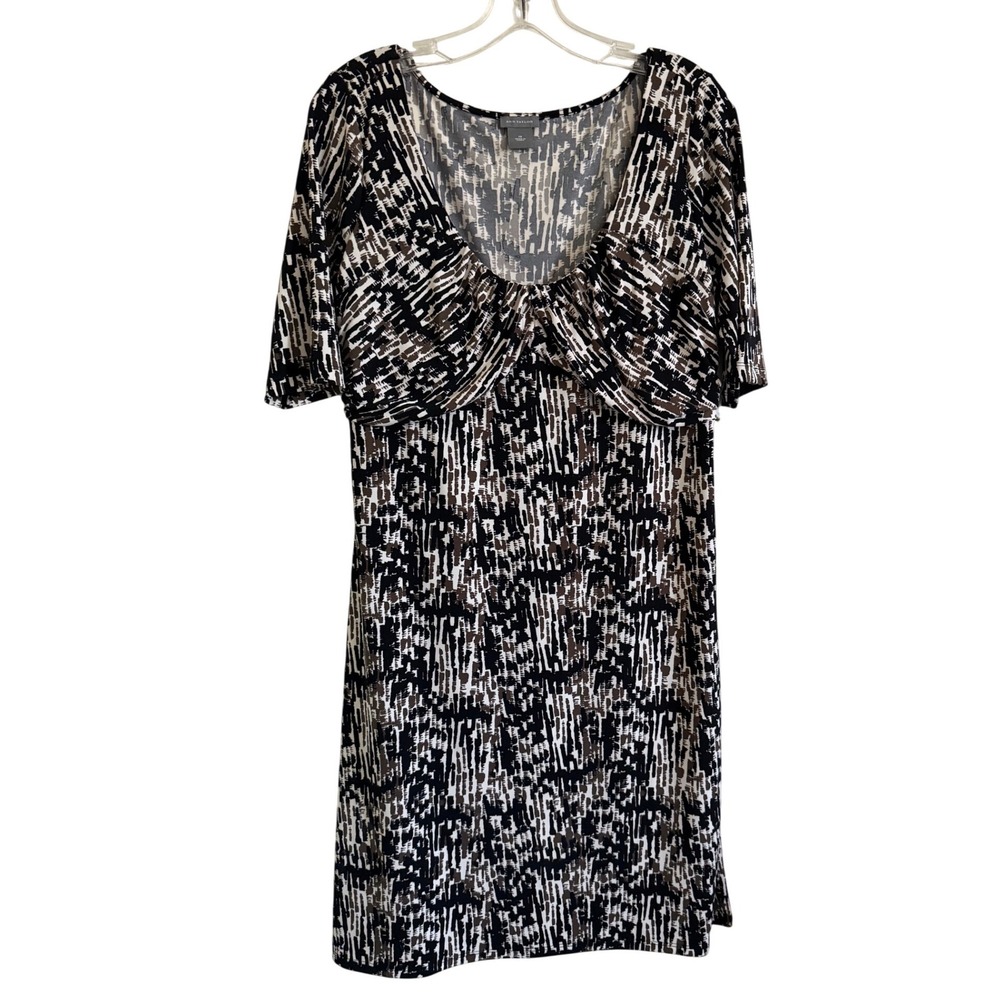 Ann Taylor Womens Size 10 Abstract Brushstroke Empire Waist Sheath‎ Dress